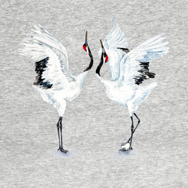 Cranes dancing by Goosi